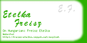 etelka freisz business card